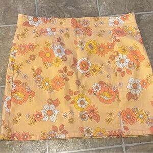 Molly Green Floral Peach/Orange Women's Skirt Size Large